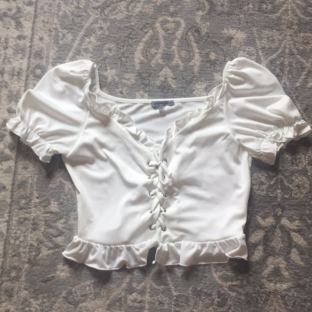 White Top with Ruffles